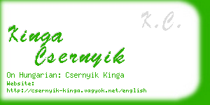 kinga csernyik business card
